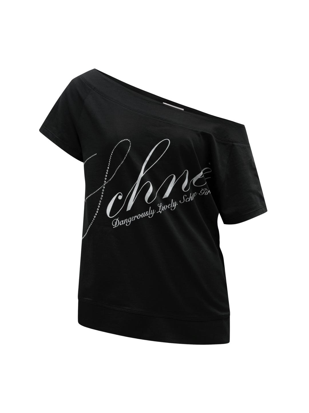 MUSE ONE SHOULDER TEE - BLACK
