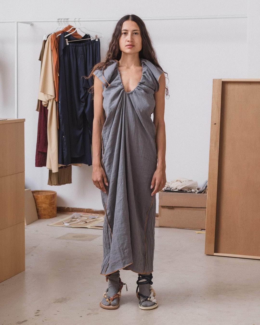 Max Dress - BAYON GREY / YELLOW / S