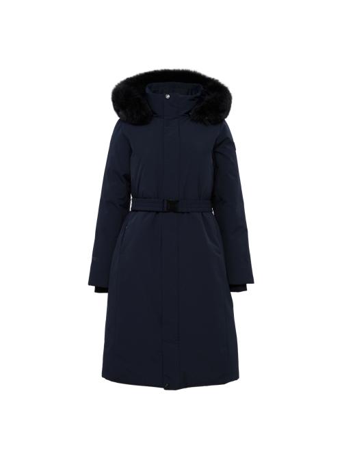 La Reine (라헨느) 여성 윈드스타퍼 롱 다운 자켓_Dark Navy