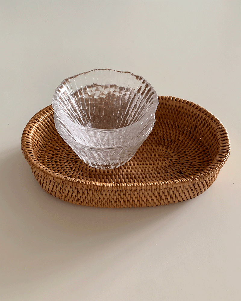 Oval rattan tray (1c)