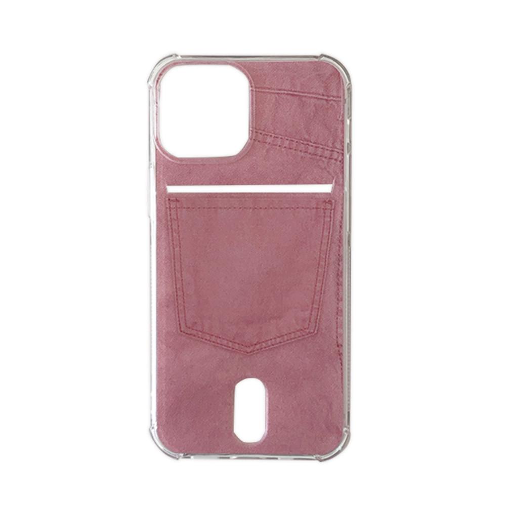 Pocket phone case - Dusty pink jeans