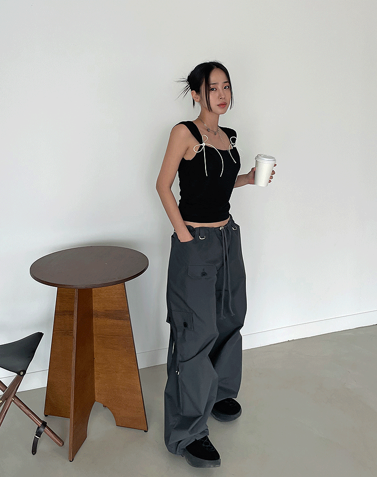 리본 스트링 슬리브리스