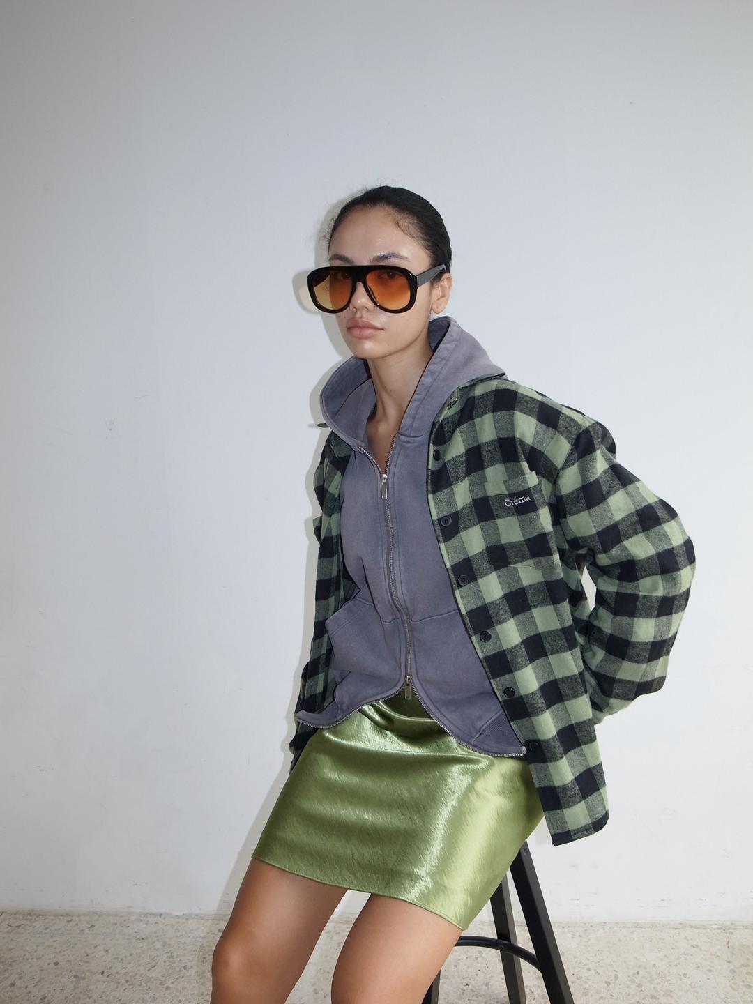 클래식 체크 셔츠 (그린)