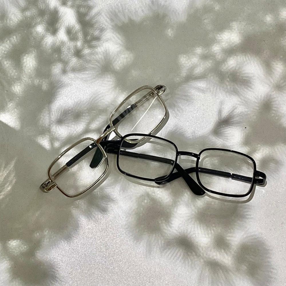 아이돌 인형 솜깅이 옷 뿔테 실버 스퀘어 네모 안경 소품 악세서리 20cm 2종