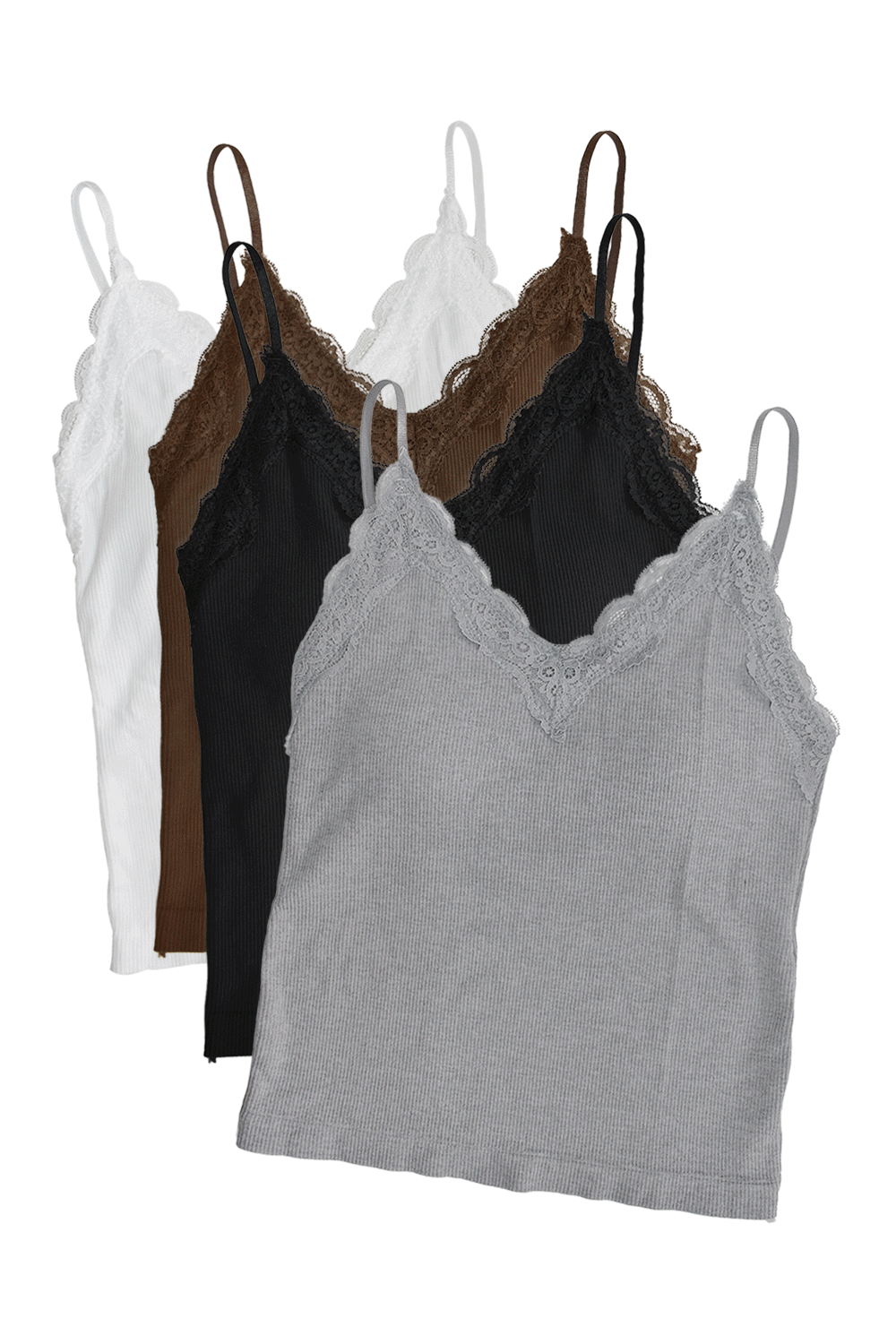 루니 이너 캡 레이스 슬리브리스 탑 (4colors)