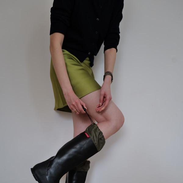 Pokeboo Rainboots (Tread ver.) - Black/Green