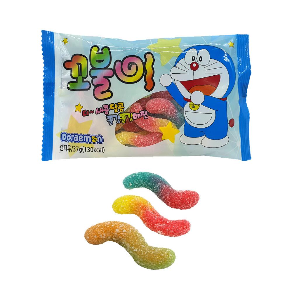꼬불이 도라에몽 젤리 32g x 18봉지 1통 새콤달콤간식/젤리