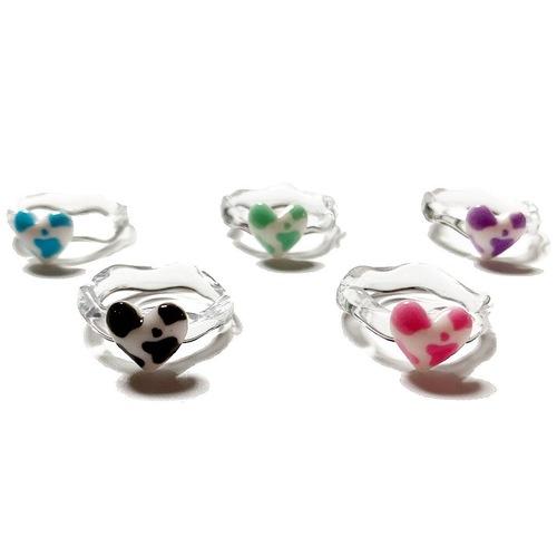 Cow heart ring (5color)