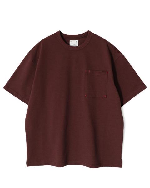 [HORLISUN] LAWRENCE SHORT SLEEVE T-SHIRT (BURGUNDY)