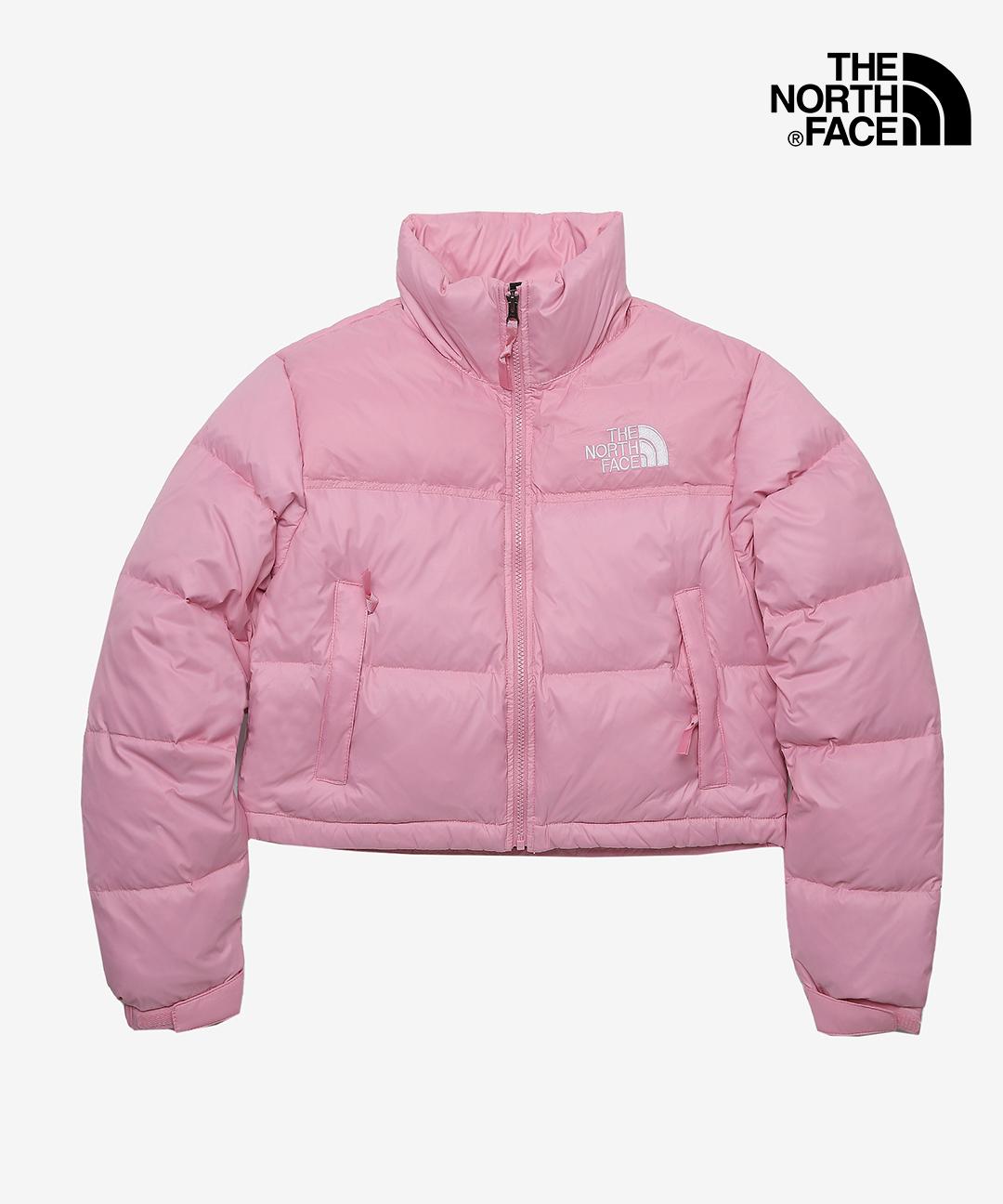 노스페이스 우먼 눕시 숏패딩 700필 구스다운 패딩 자켓 해외판(ORCHID PINK)