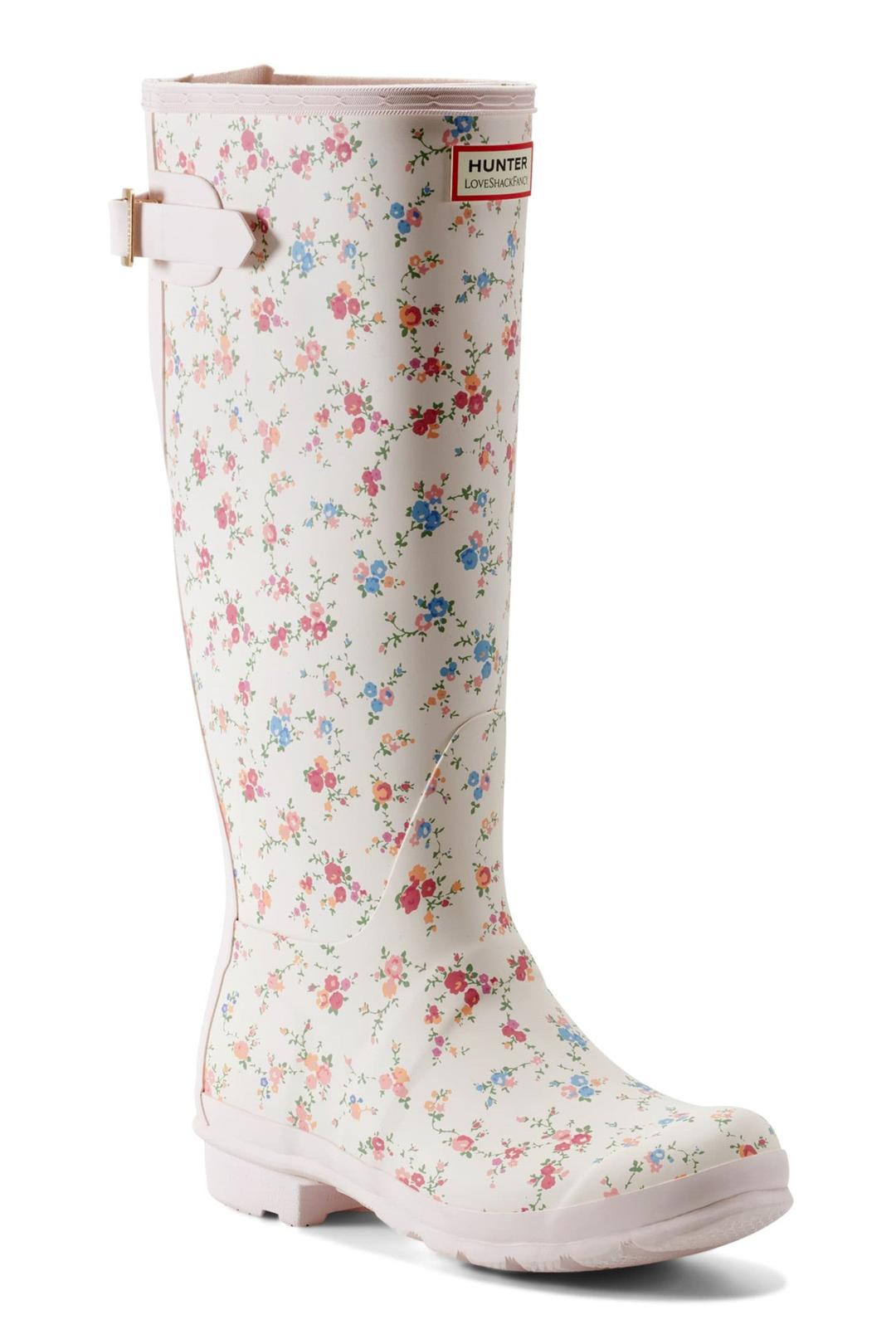 Hunter x LoveShackFancy Womens Original Tall Boot - SUNRISE PATCHWORK / 5