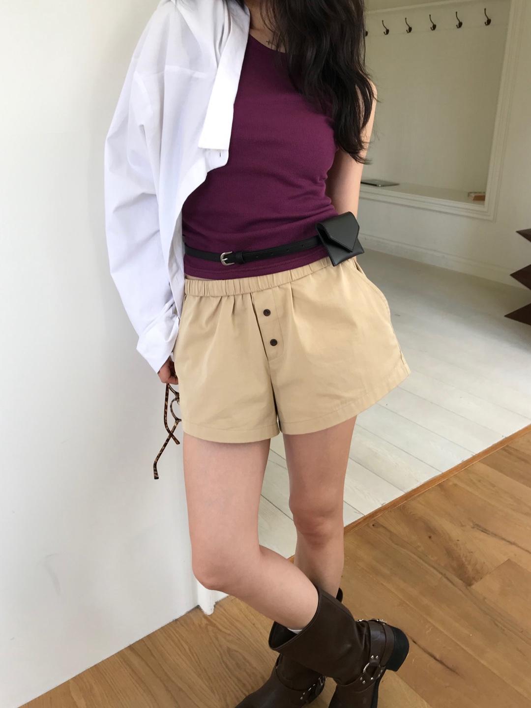 PREFRITT : Bakery button shorts [2color]