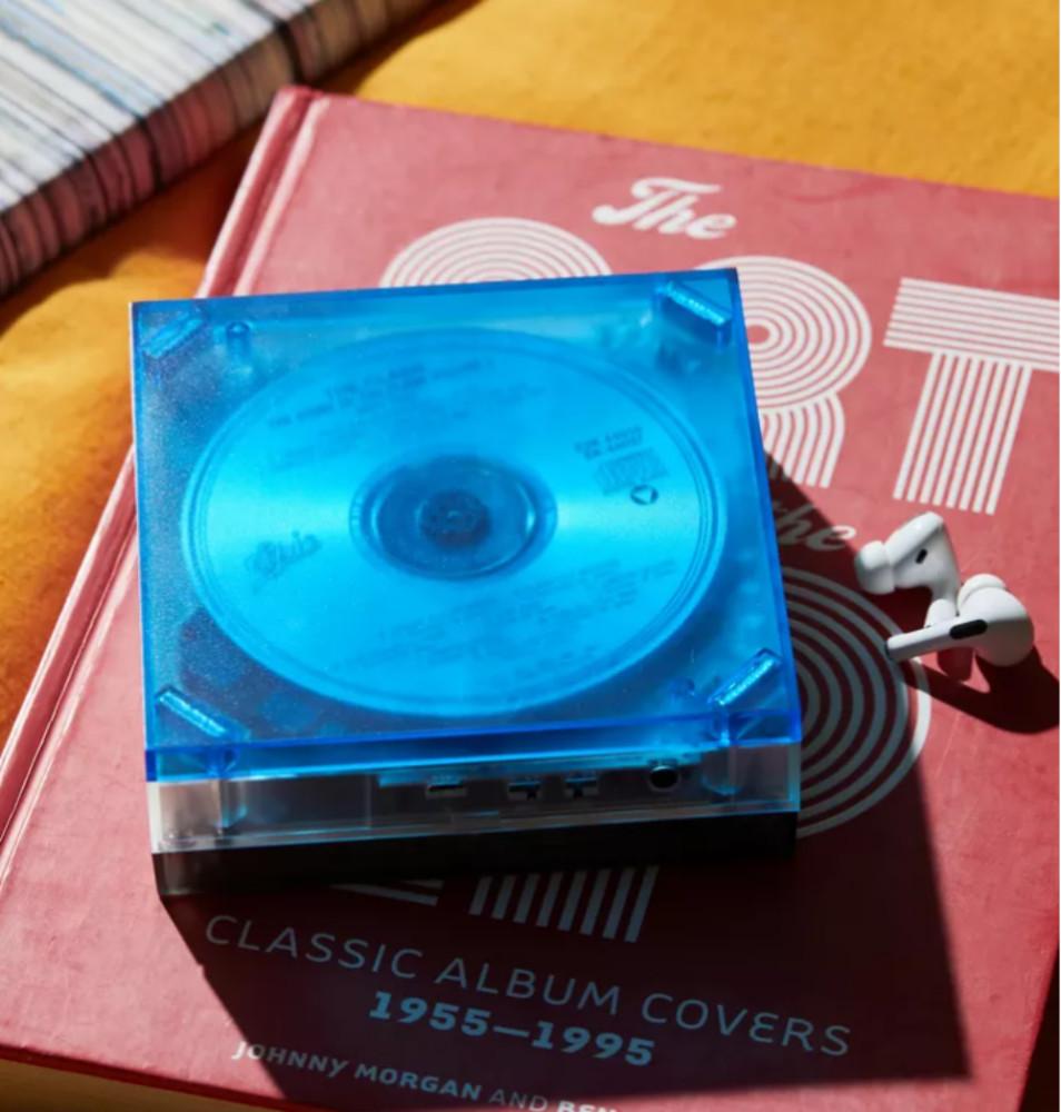 모카홀릭 NINM Lab 레트로 빈티지 감성 휴대용 미니 CD 시디 플레이어 블루투스 Bluetooth CD Player 블루