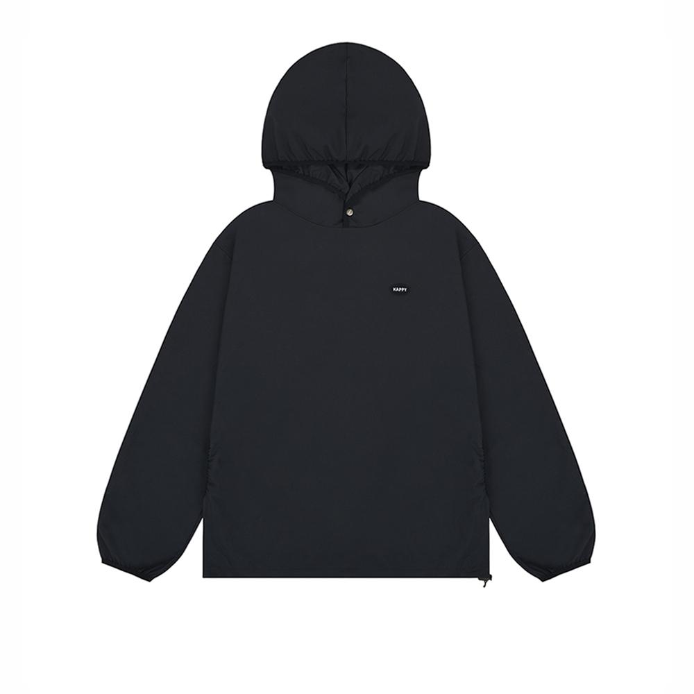 Ripstop snap hoodie navy