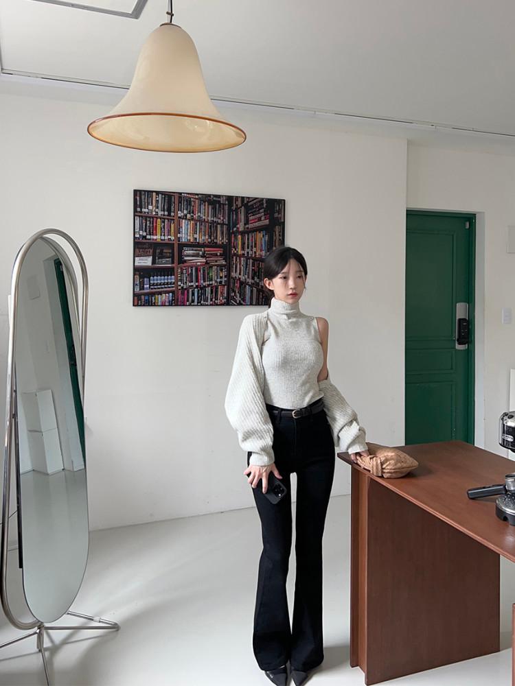 올가 반목 볼레로 니트 세트 (3color)