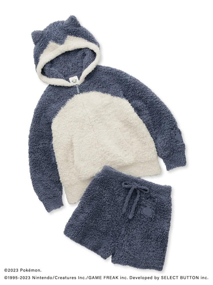 [포켓몬슬립] 젤라또 잠만보 후드 집업&숏 팬츠 세트