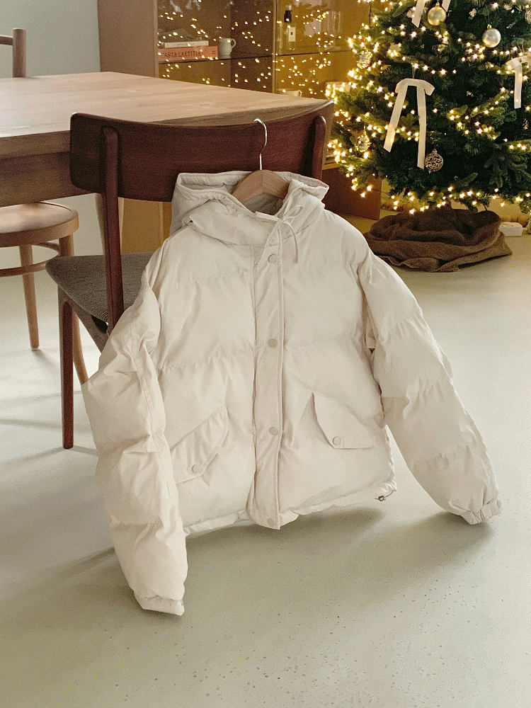 [당일발송/크림제외] 앙꼬 후드 숏 패딩