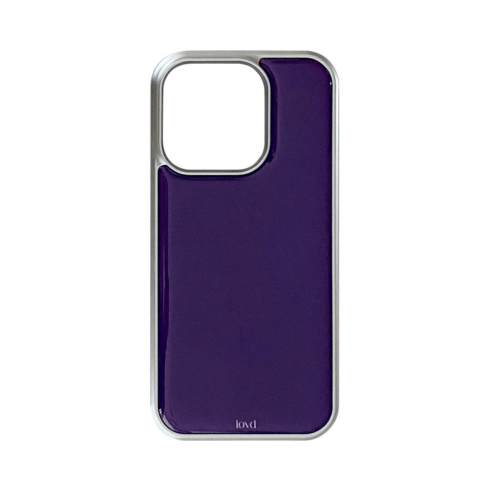 PURPLE PHONE CASE (epoxy silver bumper)