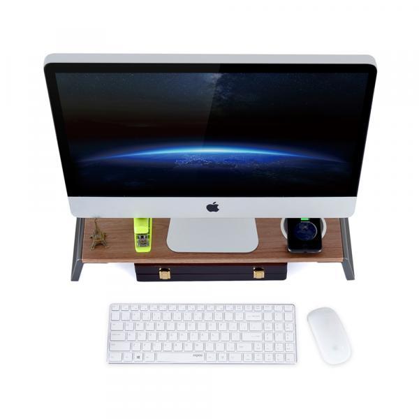 EACM-100 원목 컴퓨터 노트북 모니터 프린터 받침대 선반 수납 거치대