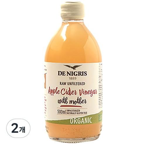 데니그리스 유기농 사과식초, 500ml, 2개 - 사과식초 | 쿠팡