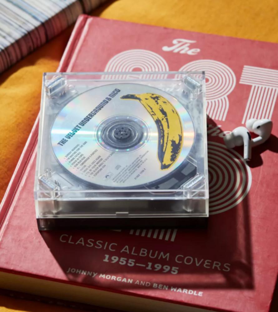 NINM Lab 레트로 빈티지 감성 휴대용 미니 CD 시디 플레이어 블루투스 Bluetooth CD Player 투명 컬러