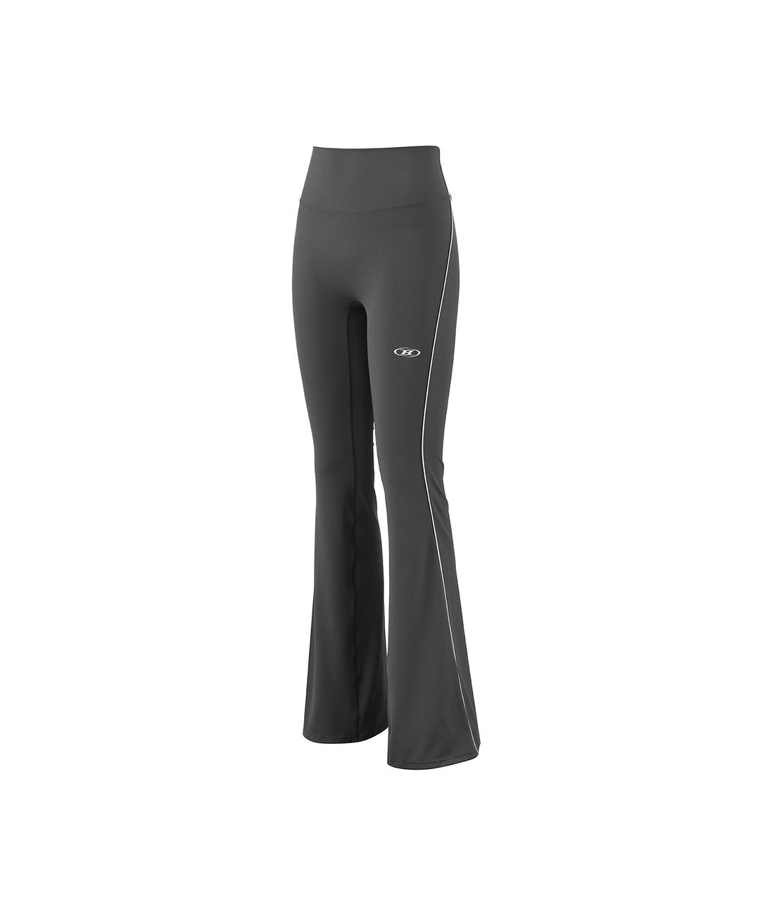 SYMBOL B PIPING BOOTS CUT LEGGINGS [CHARCOAL]