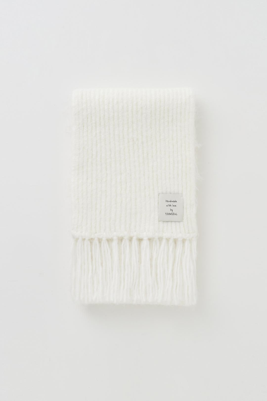 melange alpaca muffler (purewhite)
