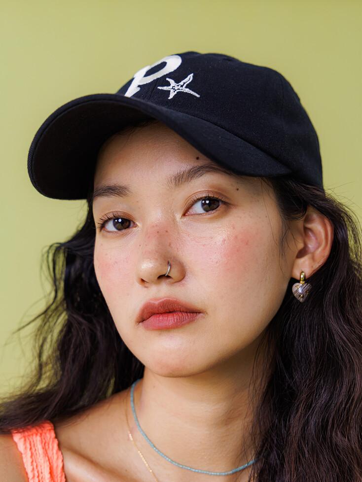 WASHED LOGO BALL CAP_ BLACK