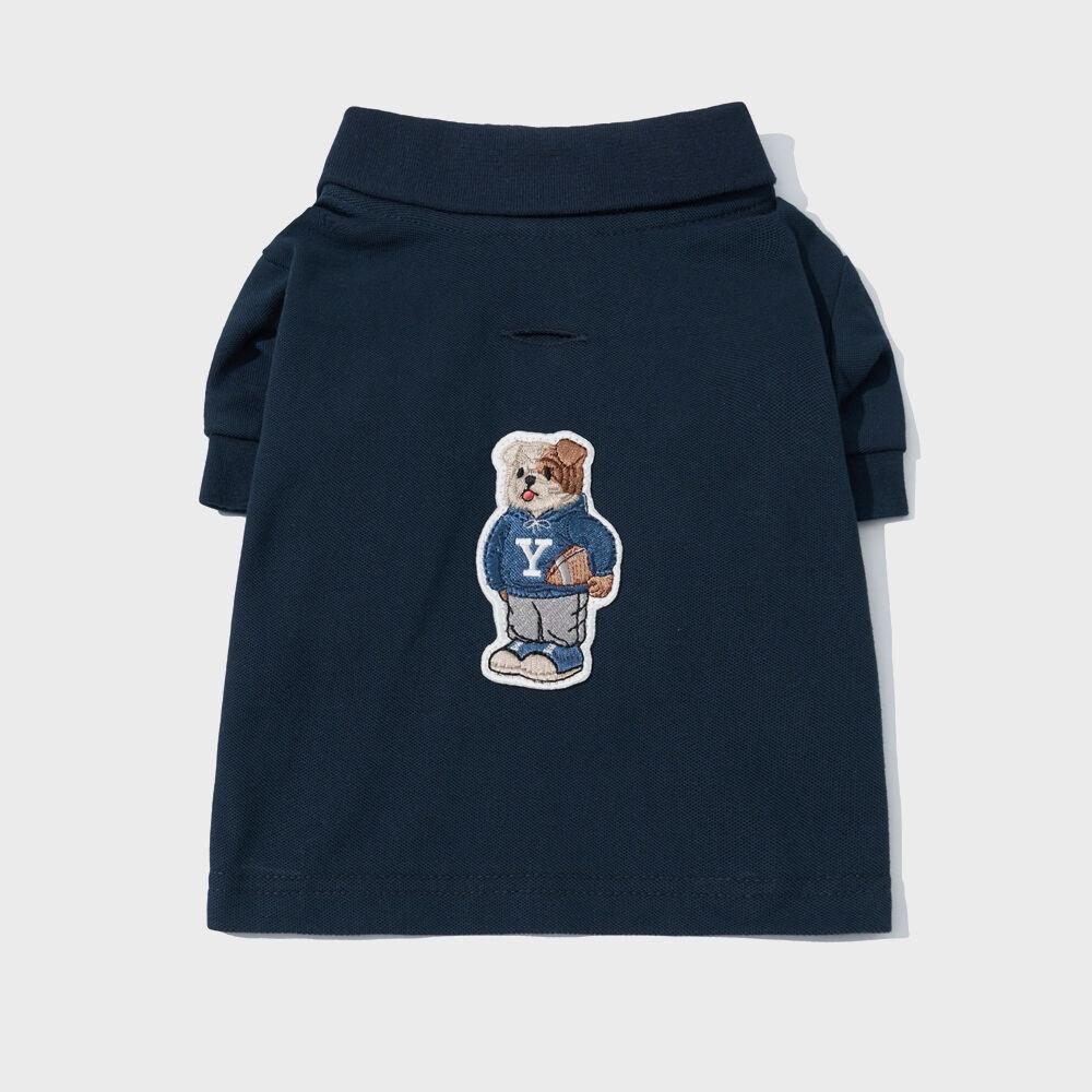 EMBROIDERY DAN QUICK DRY PIQUE DOGGY POLO SHIRT NAVY