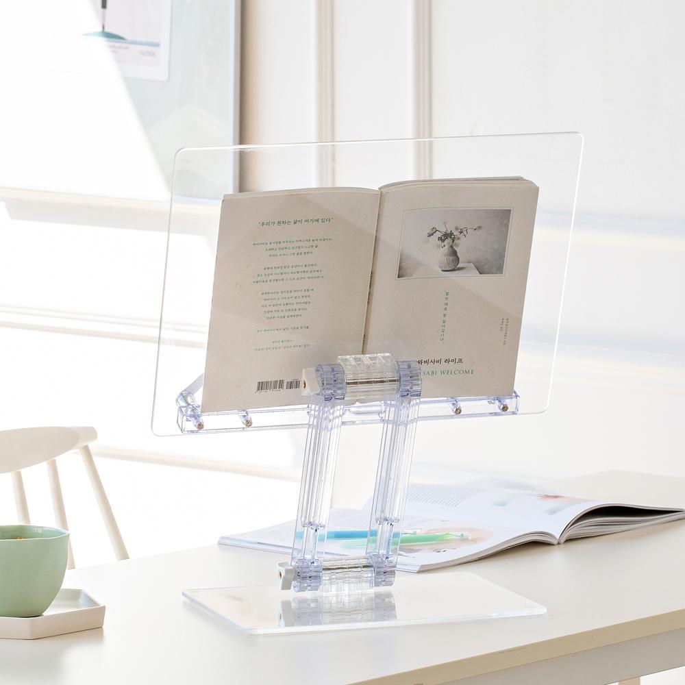 HD402S 높이조절 투명독서대 북스탠드 책받침대 현대물산 독서대