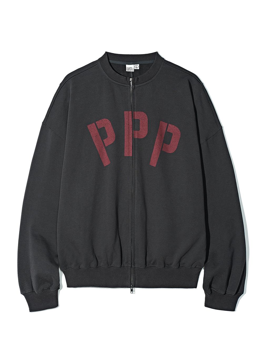 Stencil Sweat Blouson_Charcoal