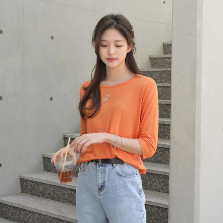 이런 상품 어때요? 베이직 루즈핏 레이온 무지 7부 티셔츠