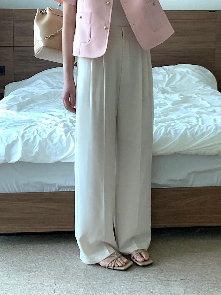 [M사이즈당일배송] 한여름 쿨링 핀턱 슬랙스