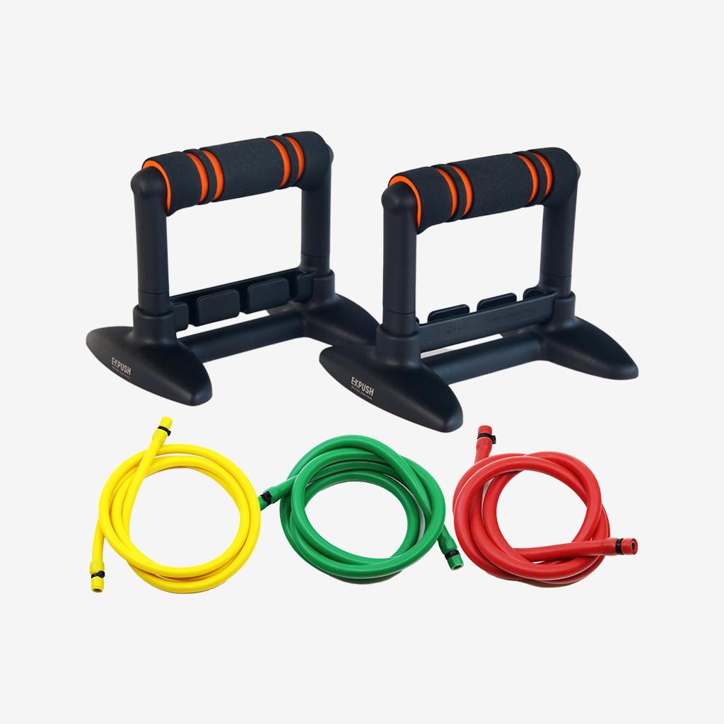GD EXPUSH(익스푸시) 푸쉬업바 - 튜빙밴드+푸쉬업바 세트