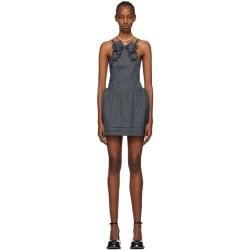 슈슈/통 그레이 3D 리본 미니 드레스 241901F052045