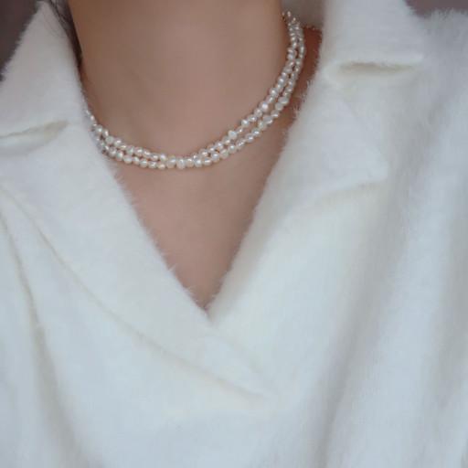 💛베스트💛[925실버가능]르블랑 담수진주 목걸이