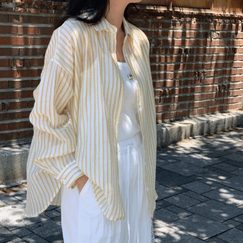 [merci] 위크 스트라이프 셔츠 2color