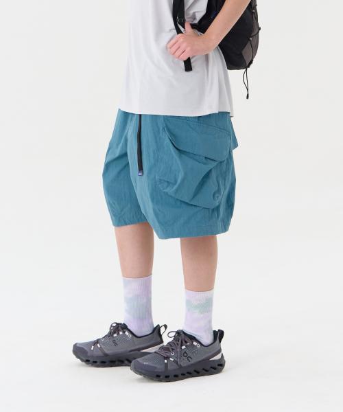 페이디드 캠퍼 쇼츠 블루