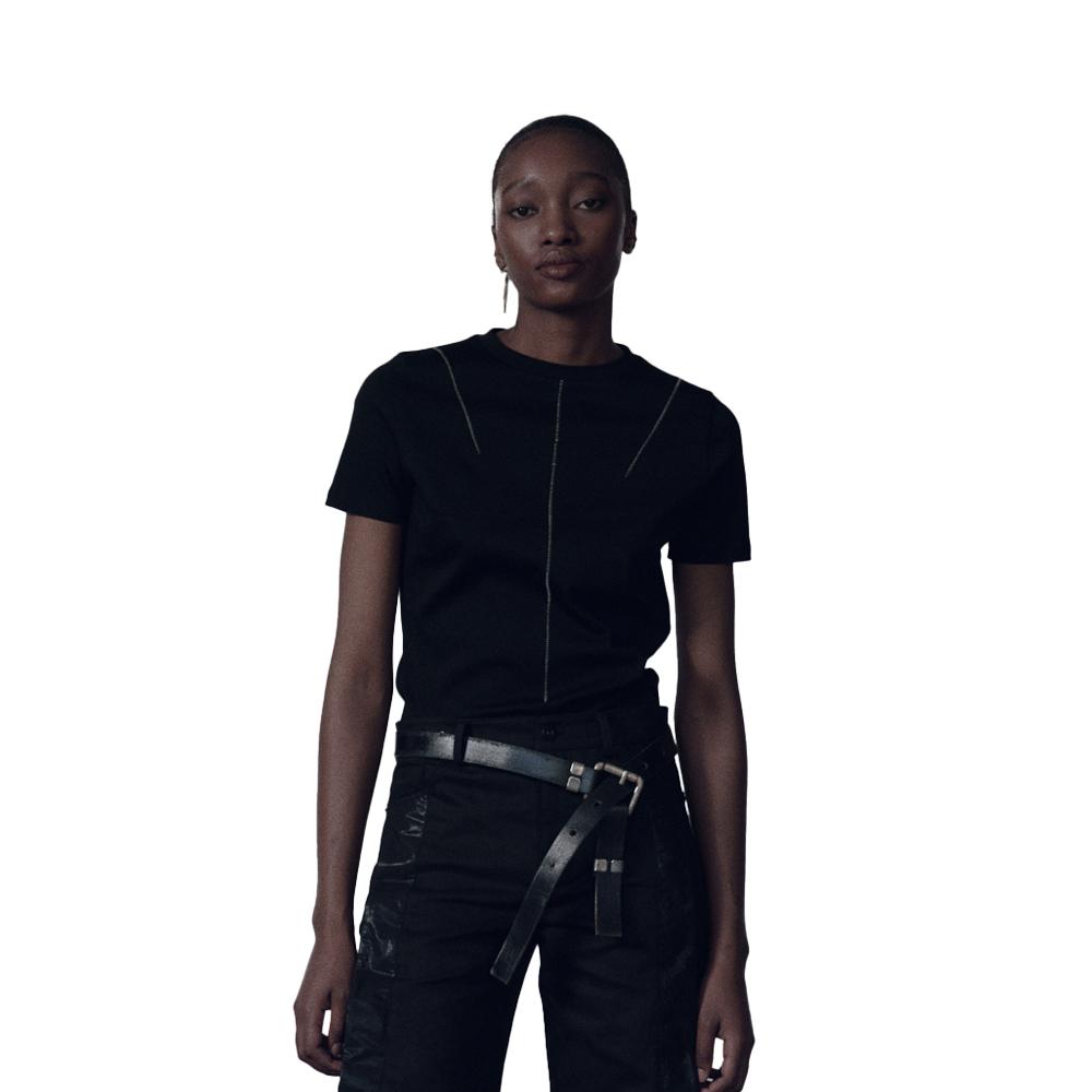[CARNET ARCHIVE : 카르넷 아카이브] 3 STITCHES - 3 METAL PLATES T-SHIRT BLACK