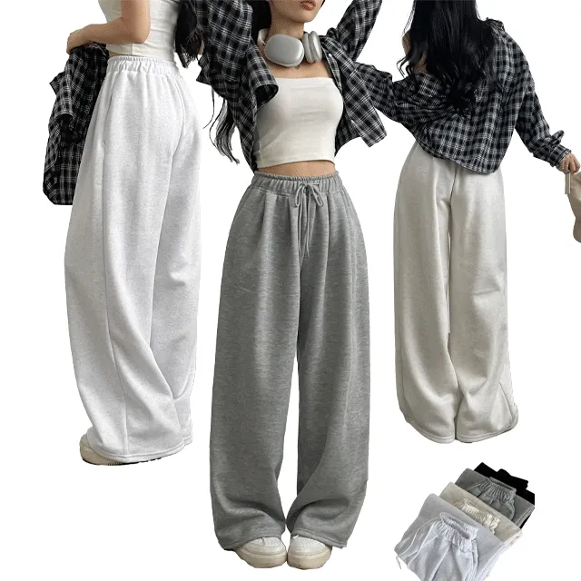 [이중밴딩/핏극찬!] 기모ver 핀턱 트레이닝바지 밴딩와이드팬츠 4color