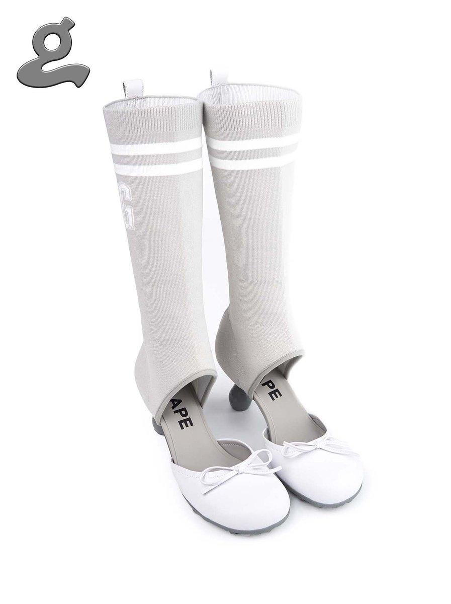 Grey Ballet Stockings High Heel