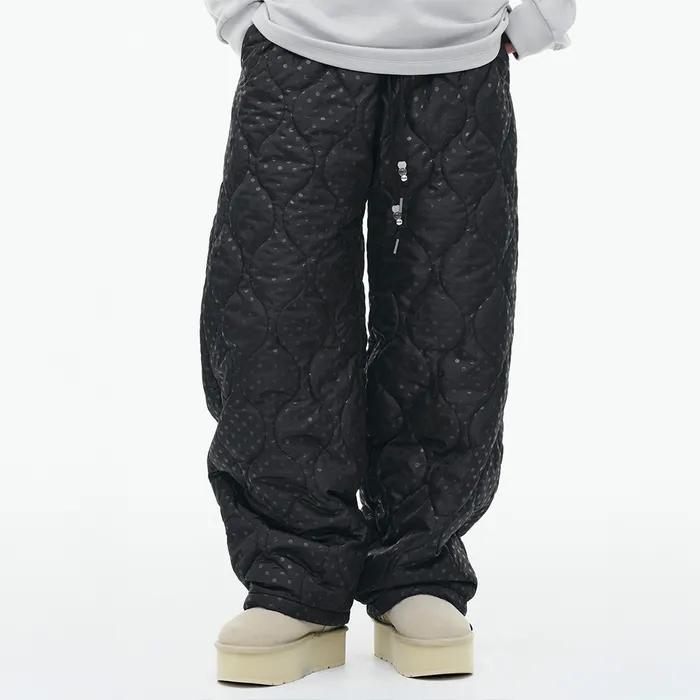 DOT QUILTED PANTS [BLACK]