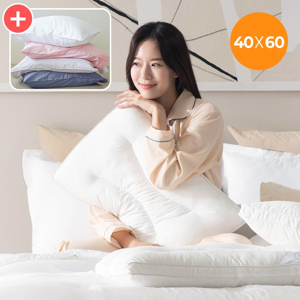 [베개커버 지급] 클라르하임 경추 낮은베개 소프트슬립 v2 플랫 4060 3cm 1개 여성 선호