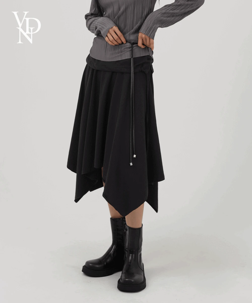 [3만장판매🔥][Made/숏,롱] 란드 언발란스 레이어드 밴딩 스커트