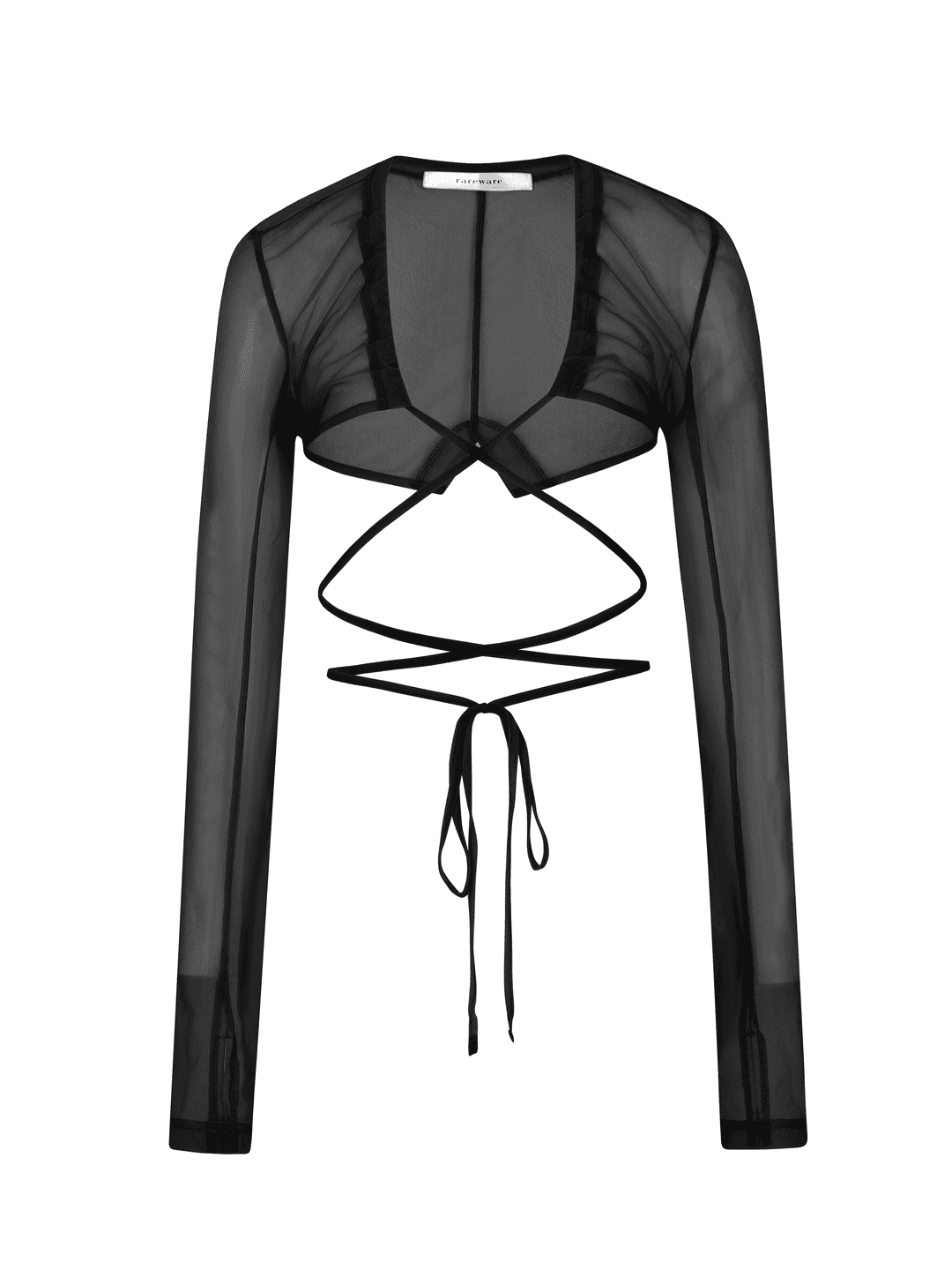 See-through span bolero (Black)