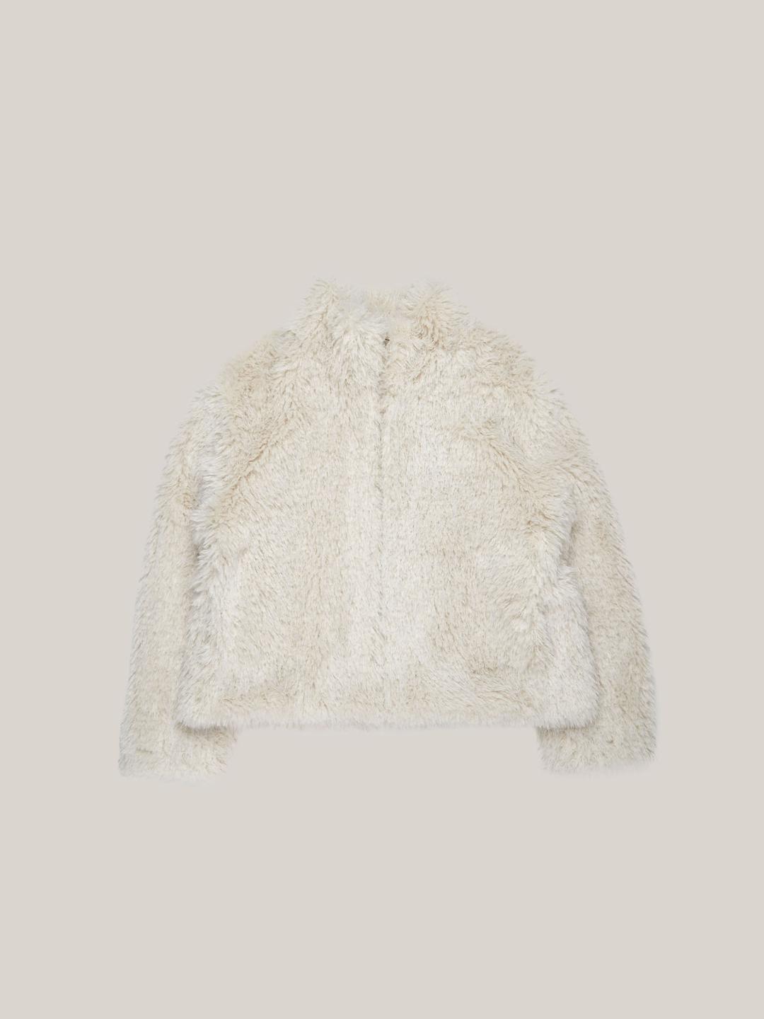 FUR ZIP-UP MUSTANG  [ CREAM ]