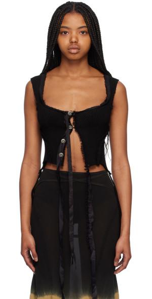 Hyein Seo Black Slash Camisole