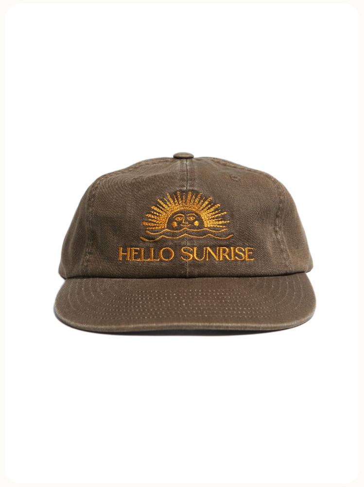 [헬로선라이즈] Washed OG Logo 6panel Cap (Brown) 워시드 OG 로고 6패널 캡