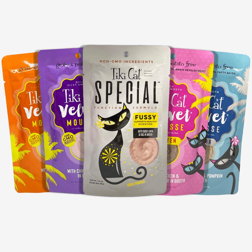 [2+1]티키캣 벨벳무스 어덜트 고양이 주식캔 파우치 습식사료 80g