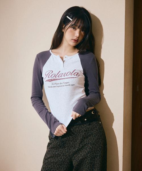 VINTAGE LOGO RAGLAN T-SHIRT M/WH+CH